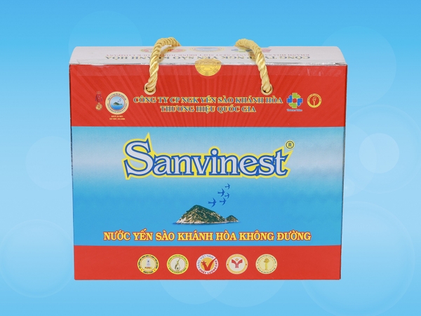 Nước yến sào Khánh Hòa Sanvinest không đường hộp 6 lọ 70ml