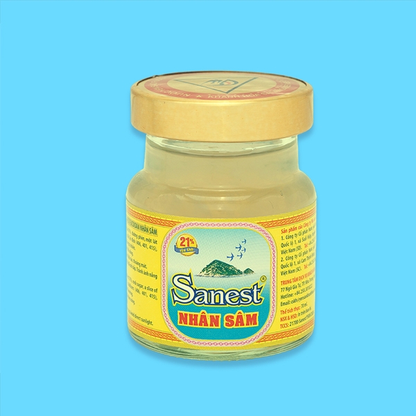 Nước yến sào Khánh Hòa Sanest Fucoidan nhân sâm lọ 70ml