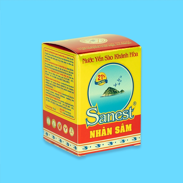 Nước yến sào Khánh Hòa Sanest Fucoidan nhân sâm lọ 70ml
