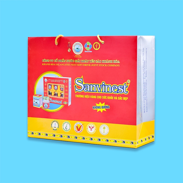 Nước yến sào Khánh Hòa Sanvinest không đường hộp 6 lọ 70ml