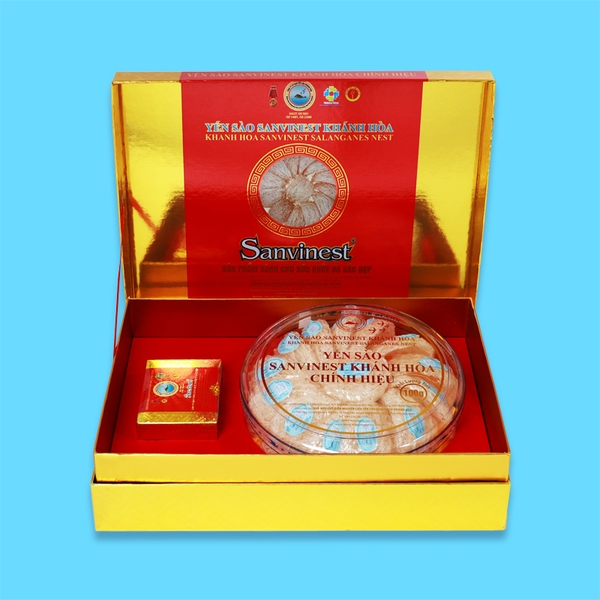 Yến sào Sanvinest Khánh hòa chính hiệu tinh chế dạng tổ 100g