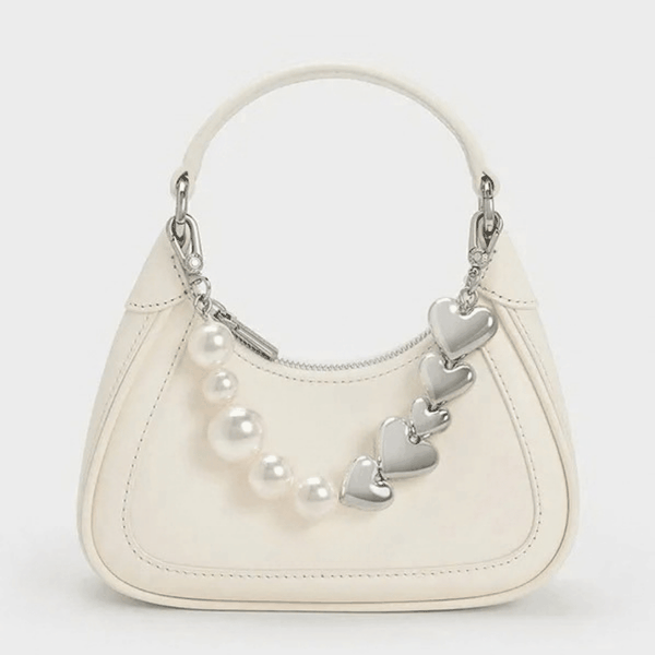 Túi đeo chéo phối dây ngọc size 21cm HA280