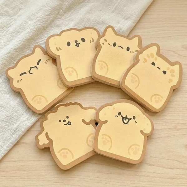 Giấy ghi chú bánh mì nướng động vật