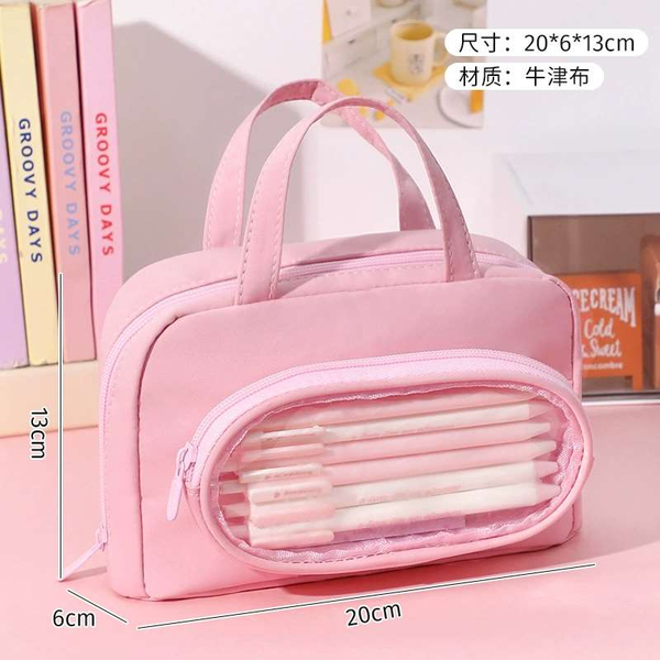 Túi bút hồng Pastel