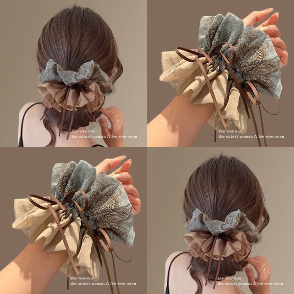Scrunchies phồng 2 lớp SP3894