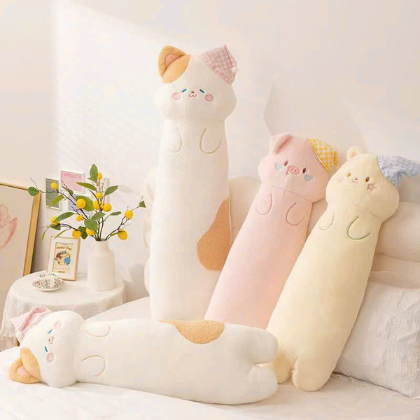 Gối Ôm Vải Lông Bộ Thú Đội Mũ 1m2