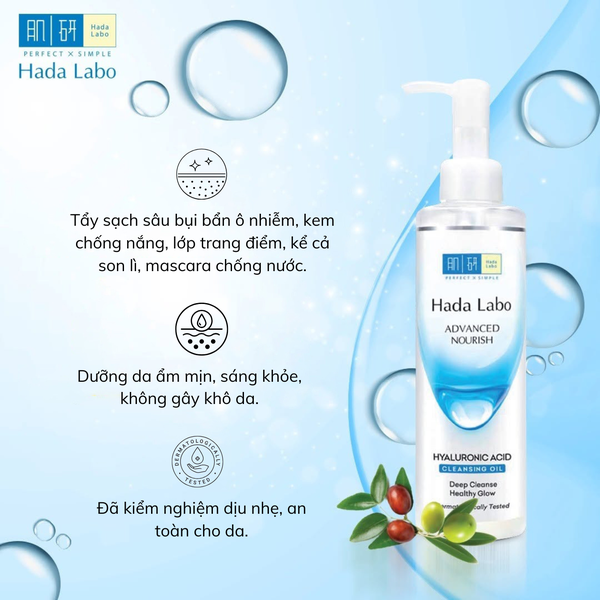 Dầu tẩy trang dưỡng ẩm Hada Labo Advanced Nourish Oil 200ml
