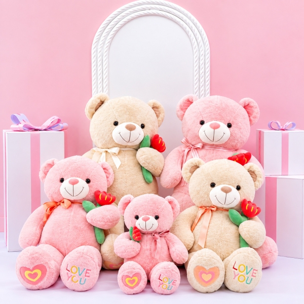 Teddy Nơ Cầm Hoa