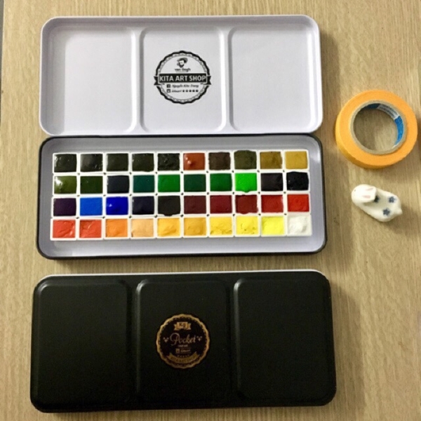 Màu nước Pocket Vangogh 40-full 72 màu