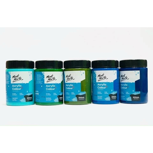 Màu vẽ Acylic Mont Marte 300ml vẽ vải vẽ tường gốm sứ giấy P2
