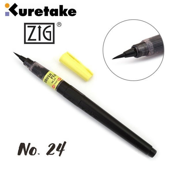 Bút lông Kuretake Zig Cartoonist Brush Pen   (No.22/ No.24)