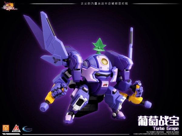Mô Hình Lắp Ráp Robo Trái Cây FR-06 Nho Tia Chớp Yi Li Chuang Wan