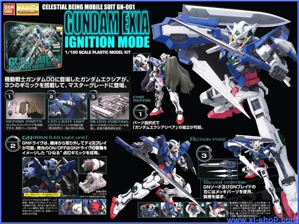 Mô Hình Lắp Ráp Gundam MG 1/100 GUNDAM EXIA (IGNITION MODE) của Bandai Nhật Bản