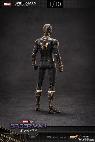 Mô Hình Ráp Sẵn Spider Man  Black & Gold Suit (No Way Home) của ZDTOYS