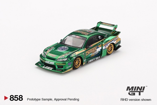 Mô Hình Xe Mini GT Box Version MGT00858 Nissan LB-Super Silhouette S15 SILVIA LBWK 2024 Fausto Racing