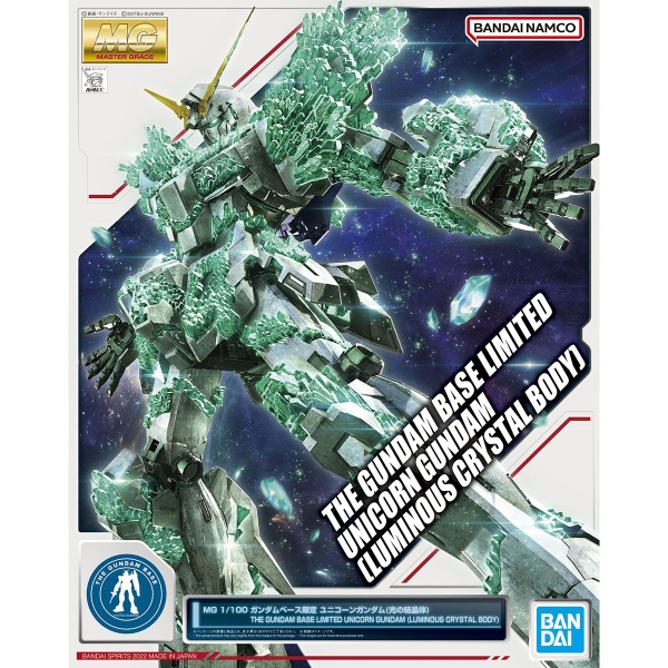 [Hỏa Tốc] Mô Hình Lắp Ráp The Gundam Base Limited MG Unicorn Luminous Crystal Body Chính hãng Bandai