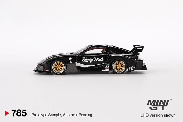 Mô Hình Xe MINI GT Card Version MGT00785 Mazda RX-7 LB-Super Silhouette Liberty Walk Black