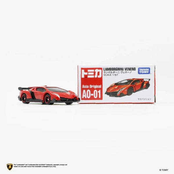 Mô Hình Xe Tomica Asia Original AO-01 Lamborghini Veneno Chính Hãng TakaraTomy