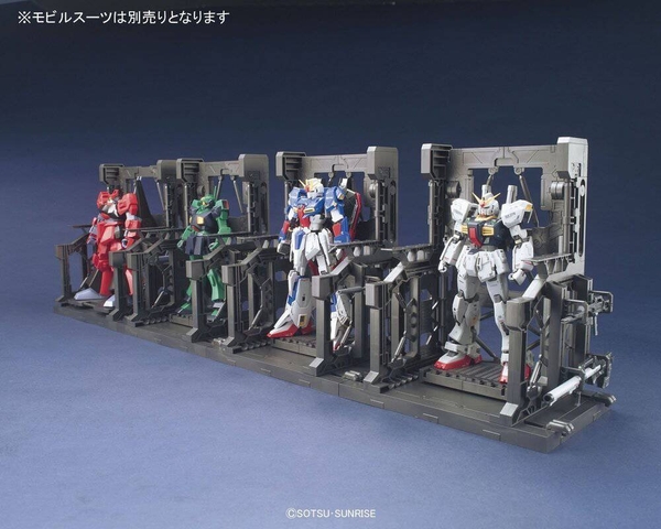 Đế Trưng Bày BUILDERS PARTS SYSTEM BASE 001 (GUN METALLIC) của Bandai Nhật bản