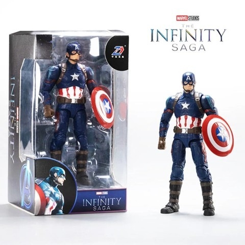 Mô Hình Ráp Sẵn Marvel Series Captain America with plastic holder của ZDtoys