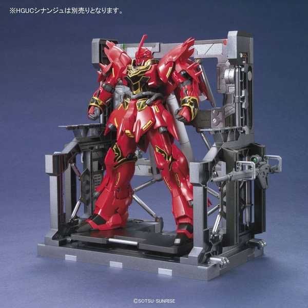 Đế Trưng Bày BUILDERS PARTS SYSTEM BASE 001 (GUN METALLIC) của Bandai Nhật bản