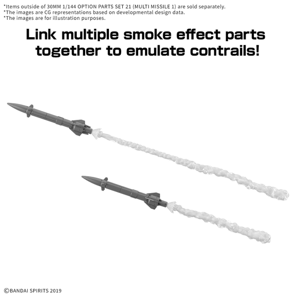 Mô Hình Lắp Ráp 30MM 1/144 Bộ Phụ Kiện OPTION PARTS SET 21 (MULTI MISSILE 1) của Bandai Nhật bản