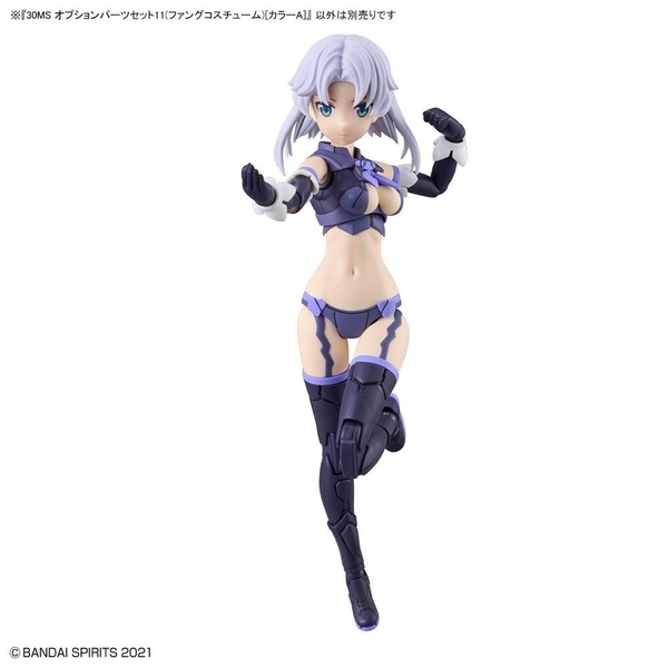 Mô Hình Lắp Ráp 30MS Phụ kiện OPTION PARTS SET 11 - Fang Costume - Color A của Bandai Nhật bản