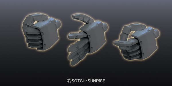 Mô Hình lắp ráp Phụ kiện gundam BUILDERS PARTS HD 1/144 MS HAND 02 (ZEON) DARK GRAY của Bandai nhật