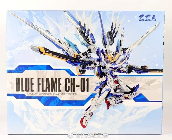 Mô Hình Lắp Ráp MG ZZA Blue Flame CH-01 Khung Xương Kim Loại (Full quà tặng Đợt 1)