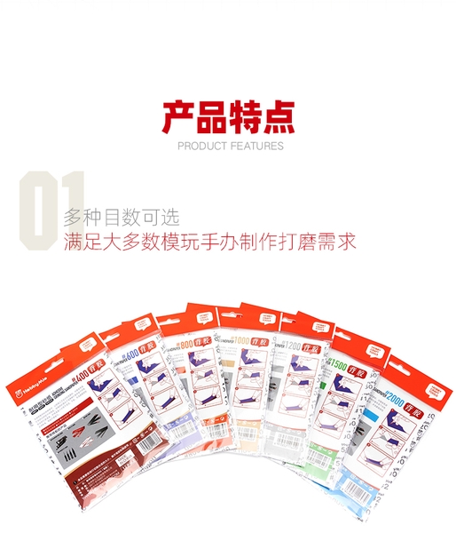 Dụng Cụ Hobby Mio 3 tờ Giấy Nhám nhiều cấp độ đa dụng kích thước 125x160 (Loại Không có keo dán)