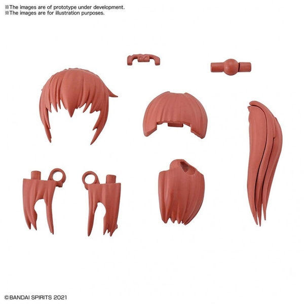 Mô Hình Lắp Ráp 30MS OPTION HAIR STYLE PARTS Vol.2 ALL 4 TYPES của Bandai Nhật bản
