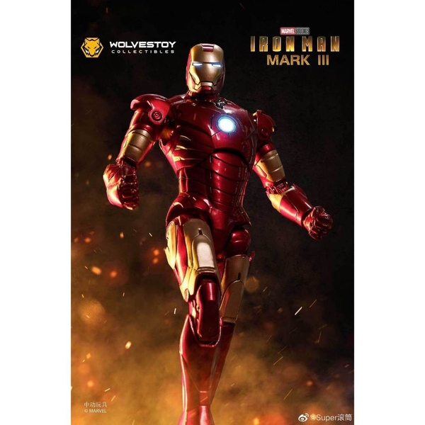 Mô Hình Ráp Sẵn Marvel Iron Man Mark 3 (MK3) 1/10 của ZDtoys