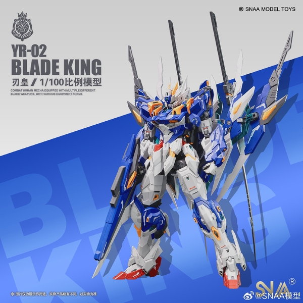 Mô Hình lắp ráp YR-02 Blade King của SNAA(Super Nova) - Tặng kèm lưỡi kiếm clear đỏ cho đợt đầu tiên, decal nước và base