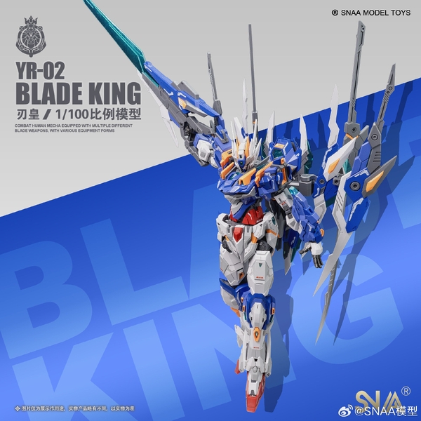 Mô Hình lắp ráp YR-02 Blade King của SNAA(Super Nova) - Tặng kèm lưỡi kiếm clear đỏ cho đợt đầu tiên, decal nước và base