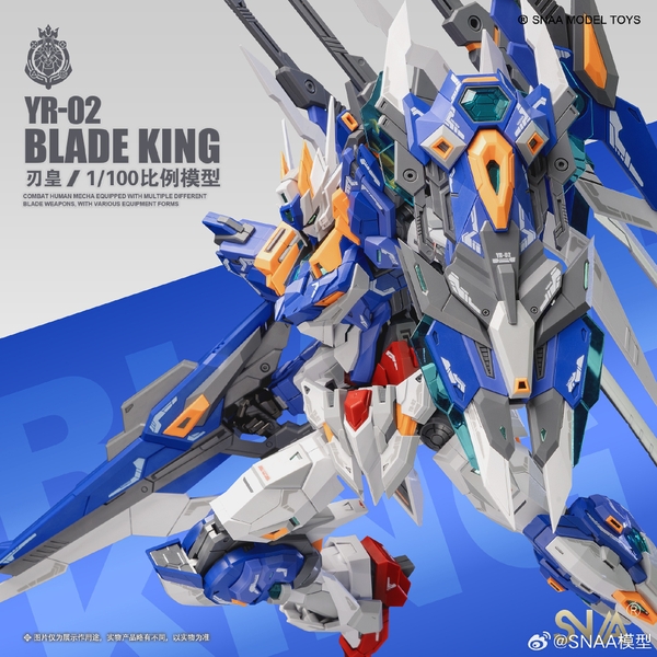 Mô Hình lắp ráp YR-02 Blade King của SNAA(Super Nova) - Tặng kèm lưỡi kiếm clear đỏ cho đợt đầu tiên, decal nước và base