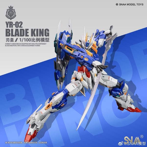 Mô Hình lắp ráp YR-02 Blade King của SNAA(Super Nova) - Tặng kèm lưỡi kiếm clear đỏ cho đợt đầu tiên, decal nước và base