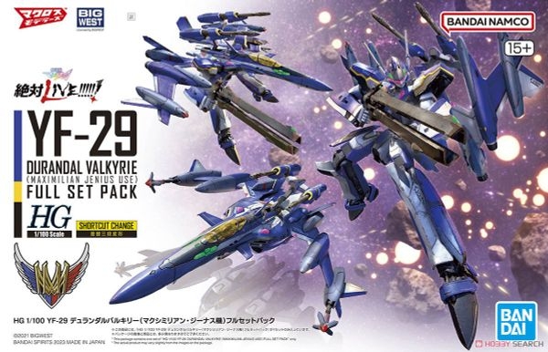 Mô Hình Lắp Ráp Gundam HG 1/100 YF-29 DURANDAL VALKYRIE (MAXIMILIAN JENIUS USE) FULL SET PACK của Bandai Nhật