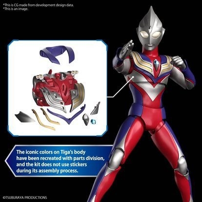 Mô Hình Lắp Ráp FRS Figure-rise Standard ULTRAMAN TIGA MULTI TYPE của Bandai Nhật Bản