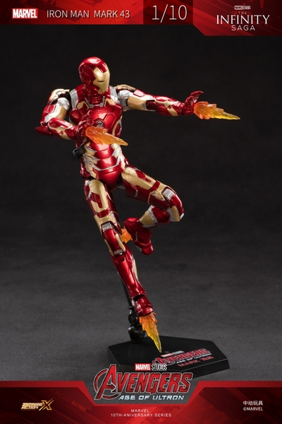 Mô Hình Ráp Sẵn Marvel Iron Man Mark XLIII (MK43) Scale 1:10 của ZDToys