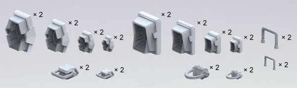 Mô hình lắp ráp Gundam Phụ kiện Builders Parts HD Non-Scale Ms Detail 01 của Bandai Nhật bản
