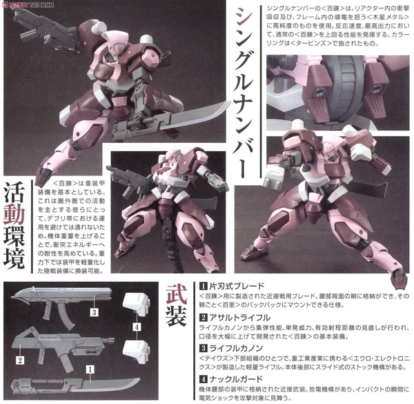 Mô Hình Lắp Ráp Gundam HG IBO 1/144 AMIDA'S HYAKUREN của Bandai Nhật Bản