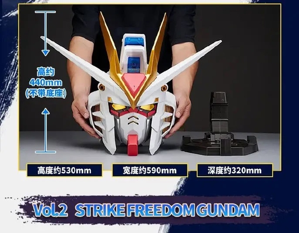 Mô Hình Tĩnh Ráp Sẵn BN Head Collection Vol. 2 Strike Freedom Gundam của Bandai Nhật bản
