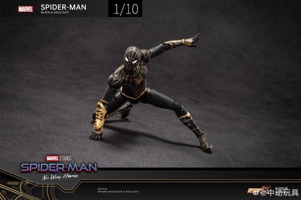 Mô Hình Ráp Sẵn Spider Man  Black & Gold Suit (No Way Home) của ZDTOYS