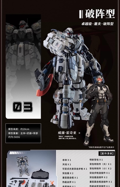 Mô hình Ráp Sẵn MB 1/100 Fox Hound [T.Y.R.A.N.T] Có Gacha Set 3 Bộ Binh của Moshow Toys