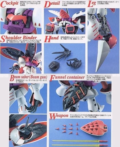 Mô Hình Lắp Ráp Gundam MG 1/100 AMX-004 QUBELEY của Bandai Nhật bản