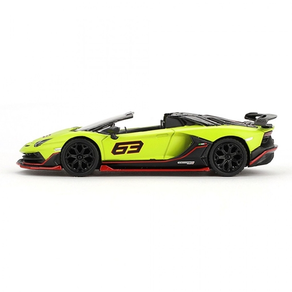 Mô Hình Xe MiniGT Box Version MGT00887 Lamborghini Aventador SVJ 63 Roadster Verde Shock