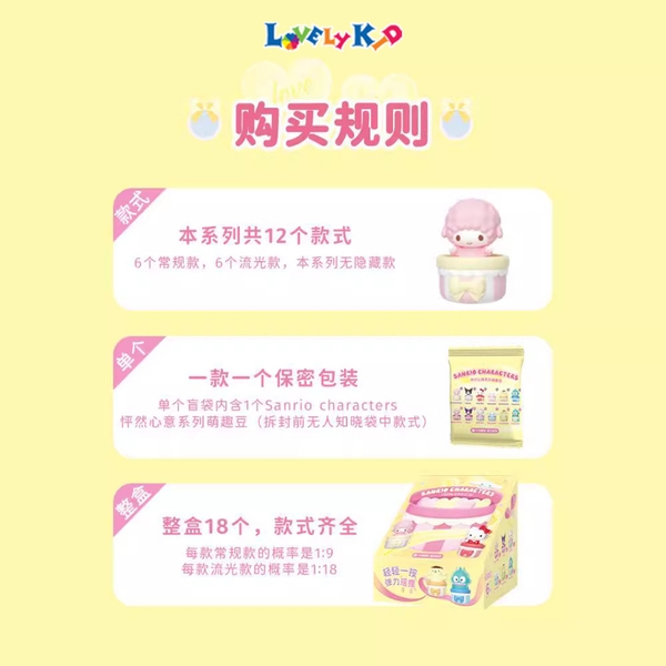 [Hộp mù] Blind Box Mô Hình Nhân Vật Sanrio Characters - Best Regard - Bean - MB10