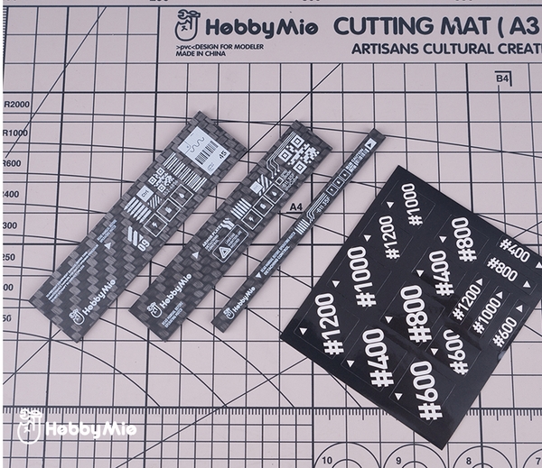 Dụng Cụ Hobby Mio Tấm carbon hỗ trợ CHÀ NHÁM nhiều kích thước Carbon fibre Sanding Board Deluxe (Loại cao cấp)