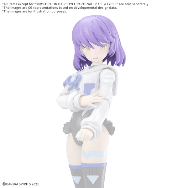 Mô Hình Lắp Ráp Phụ Kiện 30MS OPTION HAIR STYLE PARTS Vol.12 ALL 4 TYPES của Bandai Nhật Bản