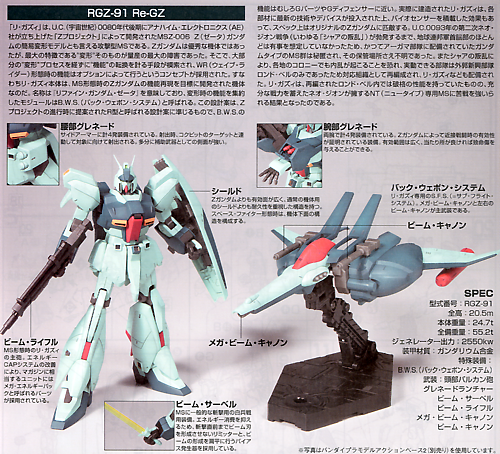 Mô Hình Lắp Ráp 1/144 HGUC Re-GZ Chính Hãng Bandai